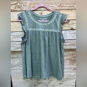 Lucky Brand Olive Green Tank Top Size Large